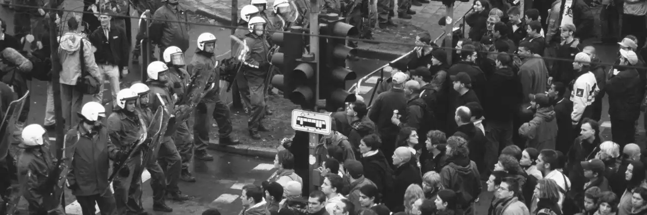 Demonstration in Duisburg 2014. Quelle: Polizei NRW