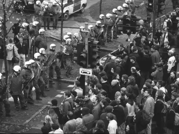 Demonstration in Duisburg 2014. Quelle: Polizei NRW